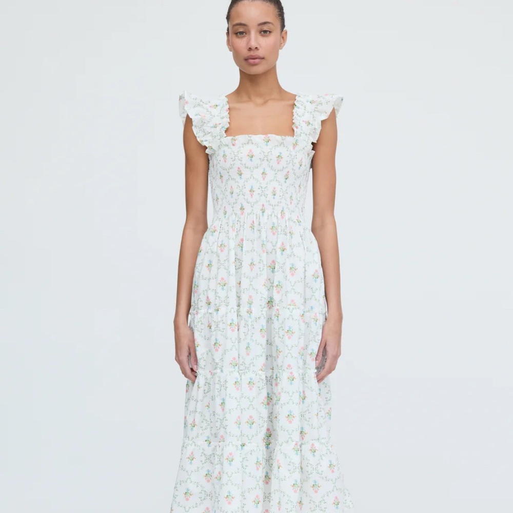 Hill House Ellie Nap Dress in Pastel Trellis